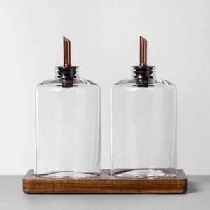HARD TO FIND Heart & Hand with Magnolia Glass oil & vinegar
